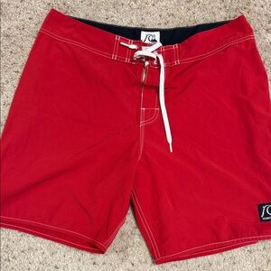 Quiksilver Men’s Bright Red Swim Board Shorts